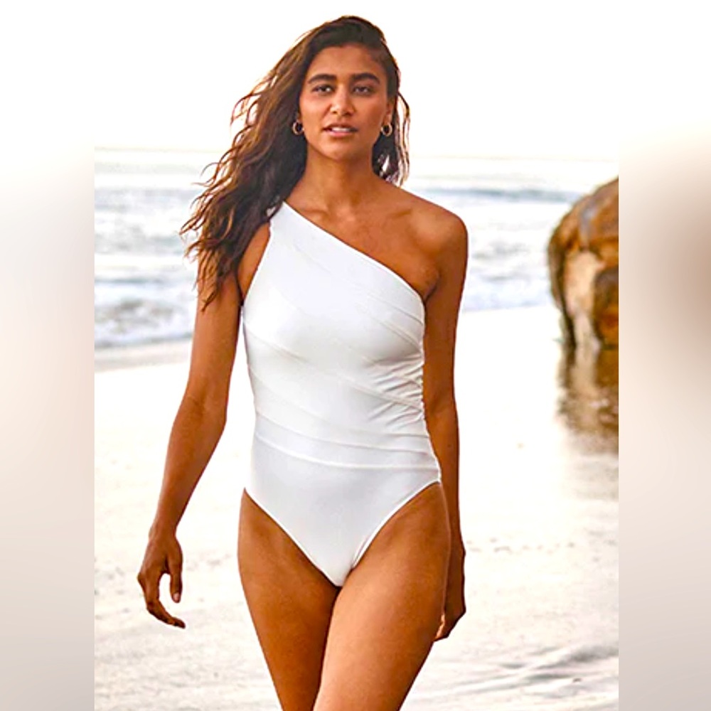 NWT* Summersalt Sidestroke White Sand Size 4 Swimsuit